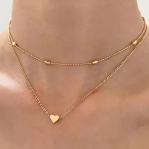 Colar Duplo Coração